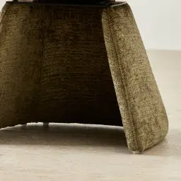 Antonia Army Green Fabric Swivel Dining Chair