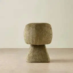 Antonia Army Green Fabric Swivel Dining Chair