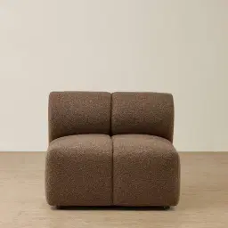 Quincy Earth Brown Woven Fabric Armless Module