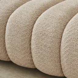 Gabriella Mid Beige 3-Seater Woven Fabric Sofa