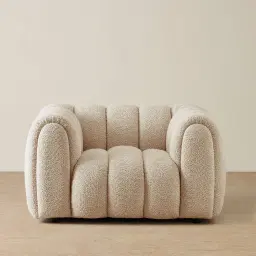Gabriella Mid Beige Woven Fabric Occasional Chair