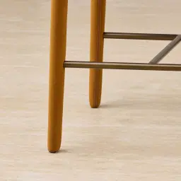 Debra Velvet Mustard Velveteen Fabric Counter Stool