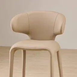 Debra Sand Beige Vegan Leather Counter Stool