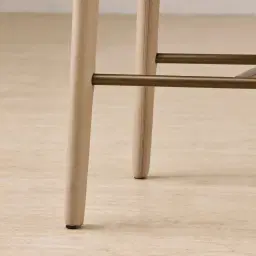 Debra Sand Beige Vegan Leather Counter Stool