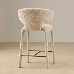 Debra Dusty Beige Fabric Counter Stool