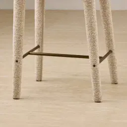 Debra Dusty Beige Fabric Counter Stool