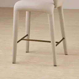 Debra Glacier Grey Vegan Leather Counter Stool