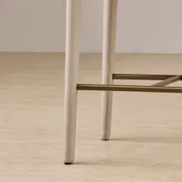 Debra Glacier Grey Vegan Leather Counter Stool