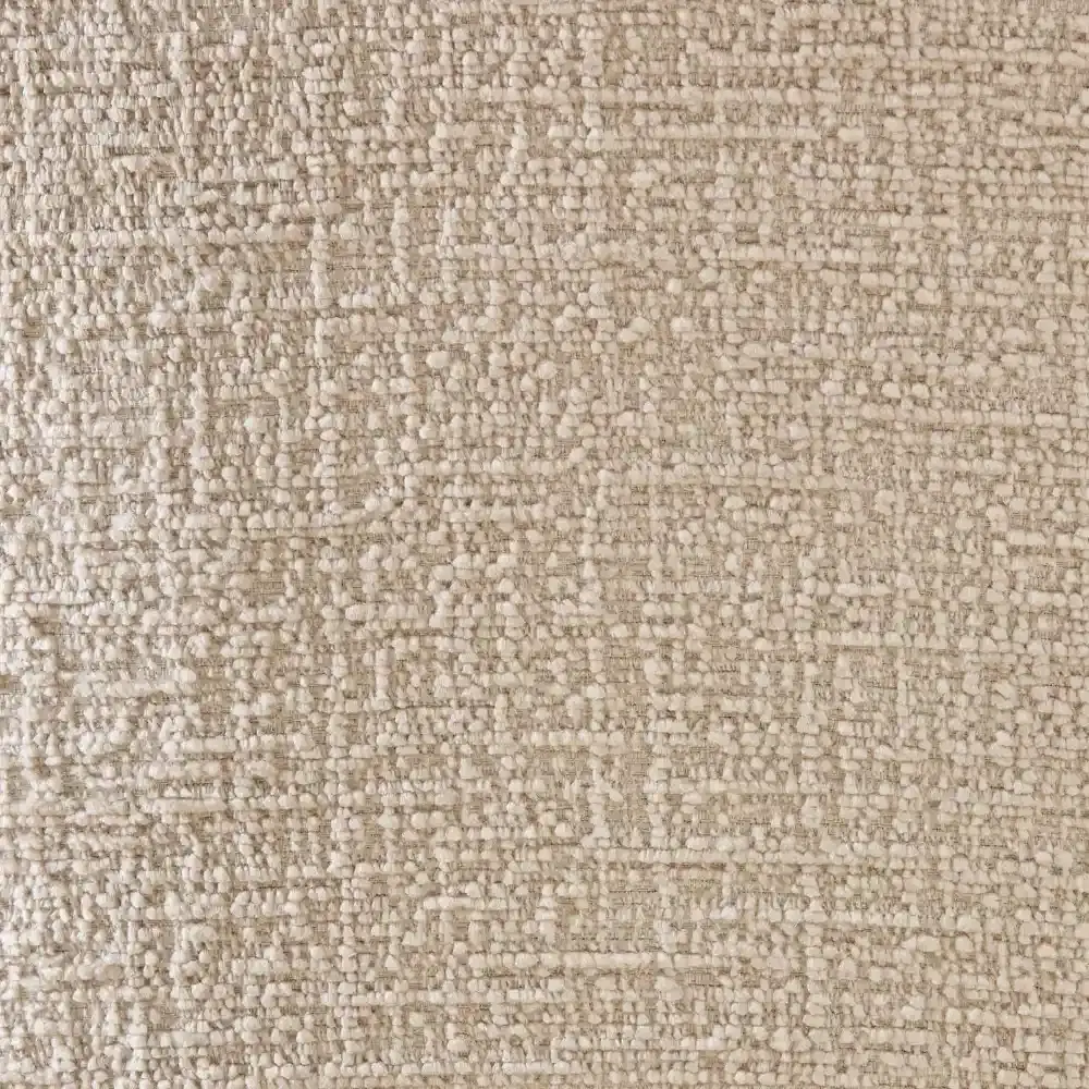 Riviera Powder White Chenille Fabric King Bed with Smoky Ash Veneer