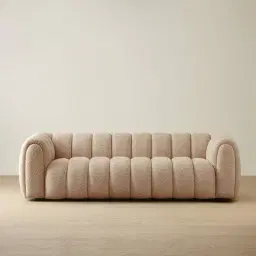 Gabriella Antelope 3-Seater Woven Fabric Sofa