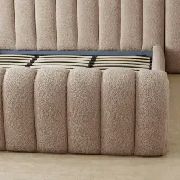 Gabriella Mid Beige Fabric King Bed