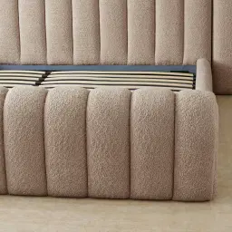 Gabriella Mid Beige Fabric Queen Bed