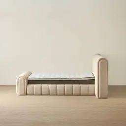 Gabriella Mid Beige Fabric Queen Bed