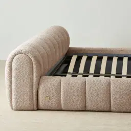 Gabriella Mid Beige Fabric Queen Bed