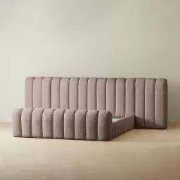 Gabriella Warm Taupe Fabric Queen Bed