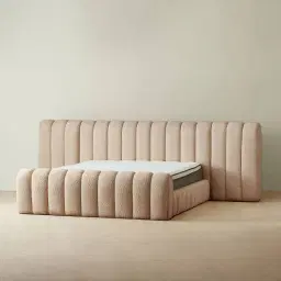 Gabriella Antelope Fabric Queen Bed