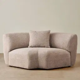 Willow Warm Taupe Woven Fabric Modular Corner Seat