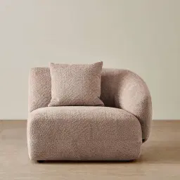 Willow Warm Taupe Woven Fabric Modular Right Arm Seat