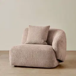 Willow Warm Taupe Woven Fabric Modular Right Arm Seat