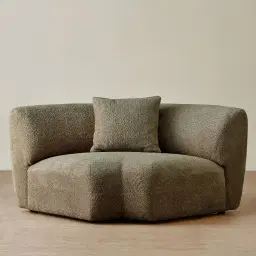 Willow Winter Moss Woven Fabric Modular Corner Seat