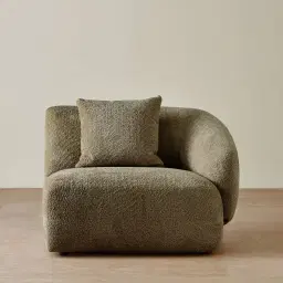 Willow Winter Moss Woven Fabric Modular Right Arm Seat