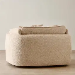 Marcela Antelope Woven Fabric Swivel Occasional Chair