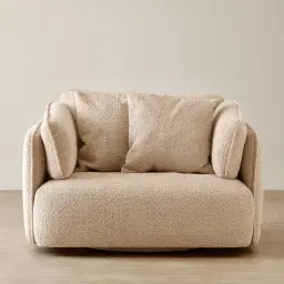 Marcela Antelope Woven Fabric Swivel Occasional Chair