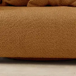 Marcela Vintage Mustard Woven Fabric Swivel Occasional Chair