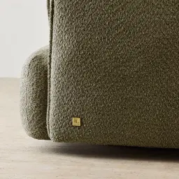 Marcela Winter Moss Woven Fabric Swivel Occasional Chair