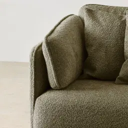 Marcela Winter Moss Woven Fabric Swivel Occasional Chair