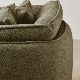 Marcela Winter Moss Woven Fabric Swivel Occasional Chair