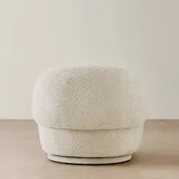 Verage Stone Cream Woven Fabric Swivel Occasional Chair