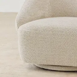 Verage Stone Cream Woven Fabric Swivel Occasional Chair