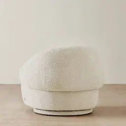 Verage Stone Cream Woven Fabric Swivel Occasional Chair