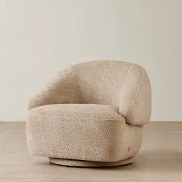 Verage Antelope Woven Fabric Swivel Occasional Chair