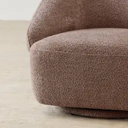 Verage Warm Taupe Woven Fabric Swivel Occasional Chair