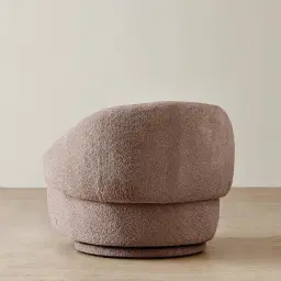 Verage Warm Taupe Woven Fabric Swivel Occasional Chair