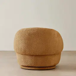 Verage Vintage Mustard Woven Fabric Swivel Occasional Chair