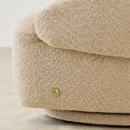 Verage Pearl Beige Fabric Swivel Occasional Chair