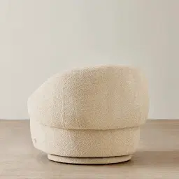 Verage Pearl Beige Fabric Swivel Occasional Chair