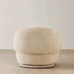Verage Pearl Beige Fabric Swivel Occasional Chair