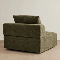 Riviera III Winter Moss Woven Fabric Sofa - Right Seat