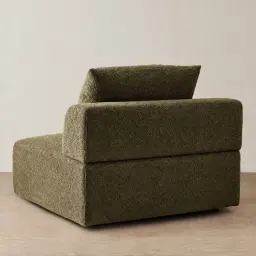 Riviera III Winter Moss Woven Fabric Sofa - Armless
