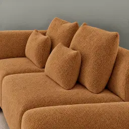 Riviera III Vintage Mustard Woven Fabric Sofa - Armless