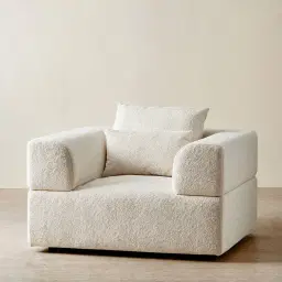 Riviera III Stone Cream Woven Fabric Occasional Chair