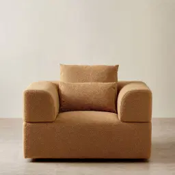 Riviera III Vintage Mustard Woven Fabric Occasional Chair