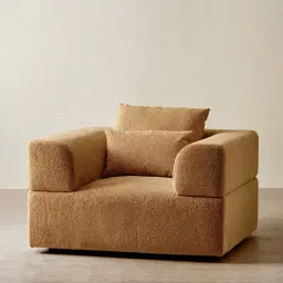 Riviera III Vintage Mustard Woven Fabric Occasional Chair