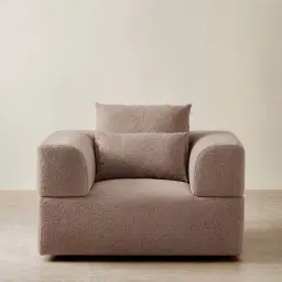 Riviera III Warm Taupe Woven Fabric Occasional Chair